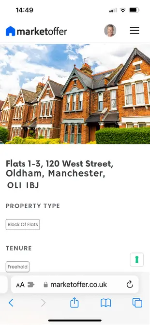 MarketOffer app — Offers Received on a listed property
